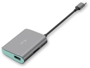 Adapter USB I-TEC USB-C - HDMI + USB Srebrny  (C31METALHDMIHUB) 1
