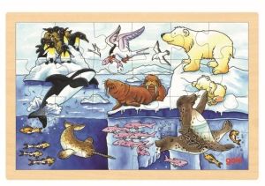 Goki Puzzle Arktyczne zwierzęta 24 elementów (57889) 1