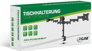 InLine Uchwyt biurkowy na 3 monitory 13" - 27" (23104B) 3