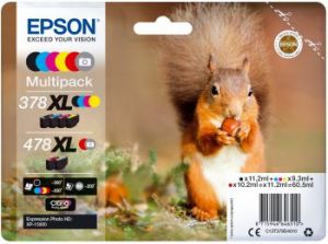 Tusz Epson Oryginalny zestaw tuszy 378XL+478XL Claria Photo HD (C13T379D4010) 1