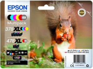 Tusz Epson Oryginalny zestaw tuszy 378XL+478XL Claria Photo HD (C13T379D4010) 2