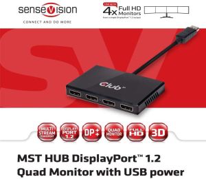 Club 3D Splitter 1x DisplayPort - 4x DisplayPort (CSV-6400) 3