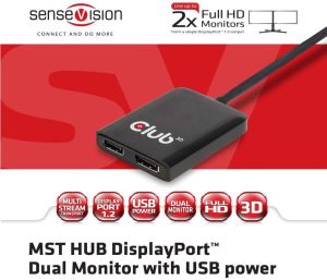Club 3D Splitter 1x DisplayPort - 2x DisplayPort (CSV-6200) 4