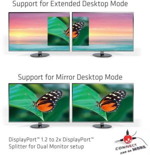 Club 3D Splitter 1x DisplayPort - 2x DisplayPort (CSV-6200) 6