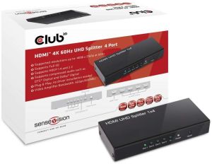 Club 3D Splitter HDMI 4x, 4K60Hz, UHD (CSV-1380) 3