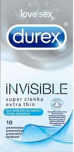 Durex  Invisible Extra Thin super cienkie prezerwatywy 10szt 1