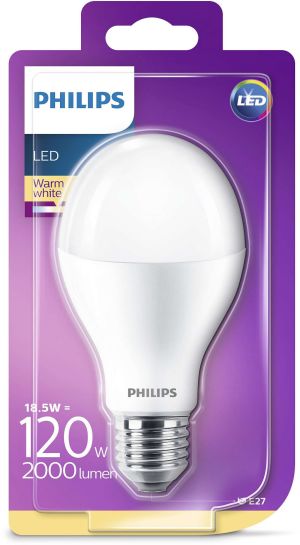 Philips LED Bulb 18.5W, 120W, E27, WW, 230V, A67, FR 2