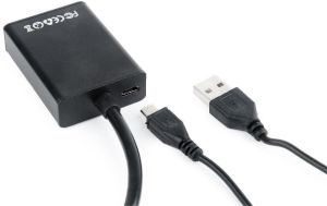 Adapter AV Gembird D-Sub (VGA) - HDMI + USB-A + Jack 3.5mm czarny (A-VGA-HDMI-01) 2