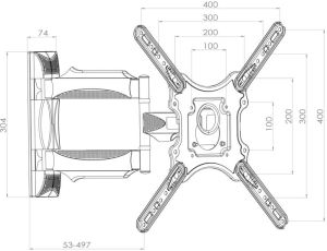 Art Uchwyt ścienny AR-78 23'' - 52'' 2