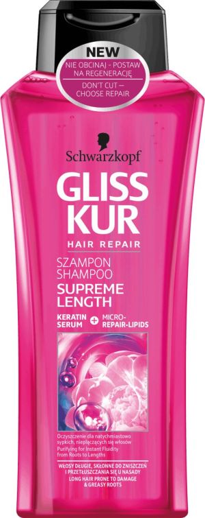 Schwarzkopf Gliss Kur Hair Repair Supreme Length szampon do włosów długich 250ml 1