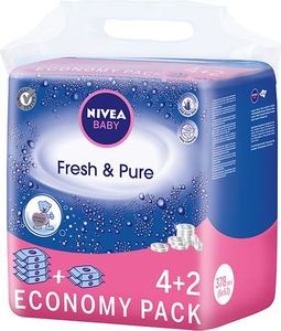Nivea Nivea Baby Chusteczki Fresh & Pure 6 x 63szt - 0186235 1