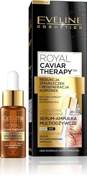 Eveline Royal Caviar Therapy Intensywne Serum-ampułka multiodżywcza na dzień i noc 18ml 1