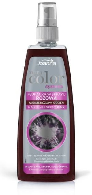 Joanna Ultra Color System Płukanka do włosów różowa w sprayu 150ml 1