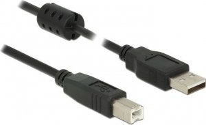 Kabel USB Delock USB-A - USB-B 5 m Czarny (84899) 1