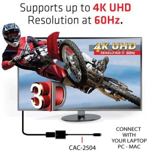 Adapter USB Club 3D USB-C - HDMI Czarny  (CAC-2504) 3