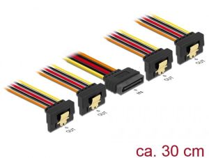 Delock SATA 15-pin - SATA 15-pin x4, 0.3m, Wielokolorowy (60167) 1