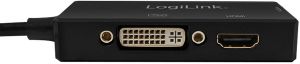 Adapter AV LogiLink DisplayPort - HDMI - D-Sub (VGA) - DVI-I czarny (CV0109) 4