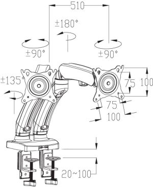 SilentiumPC Podwójny uchwyt Atlas Arm AA201 (SPC184) 7