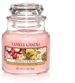 Yankee Candle Small Jar mała świeczka zapachowa Fresh Cut Roses 104g 1