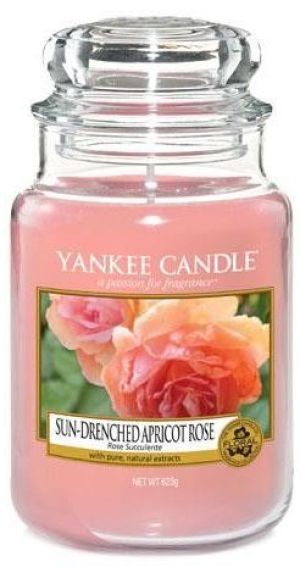 Yankee Candle Large Jar duża świeczka zapachowa Sun-Drenched Apricot Rosei 623g 1