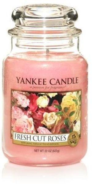 Yankee Candle Large Jar duża świeczka zapachowa Fresh Cut Roses 623g 1