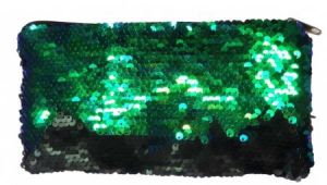 Piórnik Stnux cekinowy zielono-czarny (STN-1524) 1