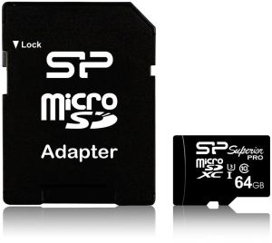 Karta Silicon Power Superior Pro MicroSDXC 64 GB Class 3 UHS-I  (SP064GBSTXDU3V10SP) 1