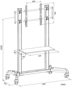 Techly Stojak podłogowy ICA-TR9 32'' - 70'' 4