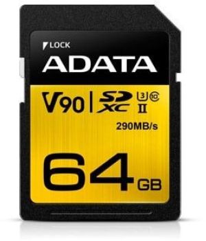 Karta ADATA Premier One SDXC 64 GB Class 10 UHS-II/U3 V90 (ASDX64GUII3CL10-C) 1