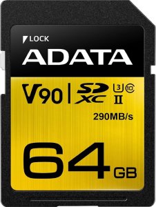 Karta ADATA Premier One SDXC 64 GB Class 10 UHS-II/U3 V90 (ASDX64GUII3CL10-C) 1