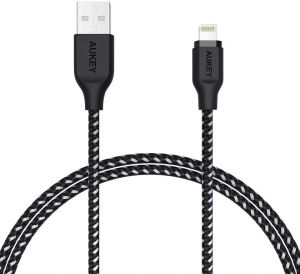 Kabel USB Aukey szybki kabel Quick Charge Lightning-USB 1.2m (CB-AL1 Black) 1