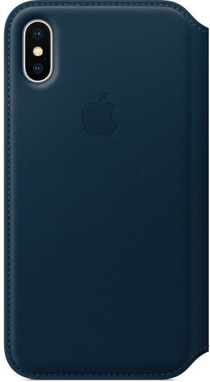 Apple iPhone X Leather Folio - Cosmos Blue (MQRW2ZM/A) 2