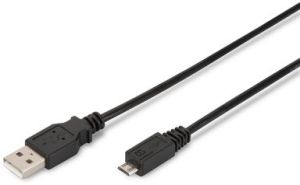 Kabel USB Digitus USB-A - microUSB 1 m Czarny (DK-300110-010-S) 1