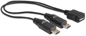 Kabel USB Delock microUSB - 0.2 m Czarny (65440) 1