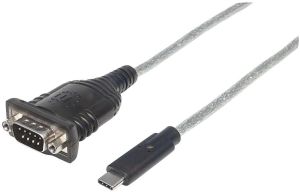 Kabel USB Manhattan USB-C - RS-232 0.45 m Przezroczysty (151283) 1