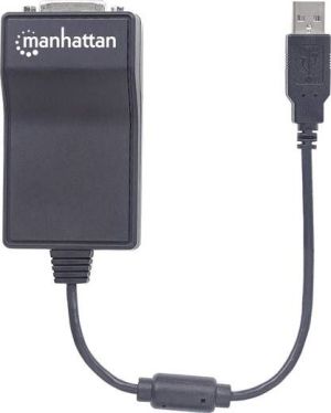 Adapter USB Manhattan DVI USB, 0.26m, Czarny (152334) 1