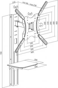 LogiLink Uchwyt ścienny BP0048 32'' - 55'' 2