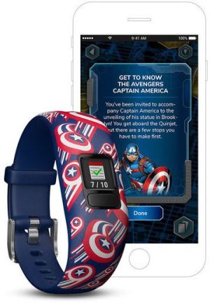 Smartband Garmin Vivofit Junior 2 Marvel Kapitan Ameryka Granatowy 3