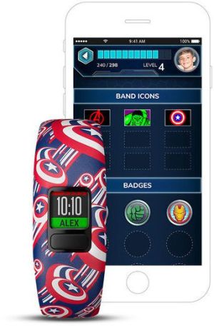 Smartband Garmin Vivofit Junior 2 Marvel Kapitan Ameryka Granatowy 5