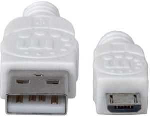 Kabel USB Manhattan USB-A - microUSB 0.6 m Biały (326568) 3