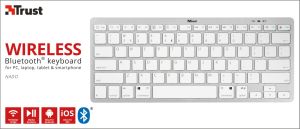 Klawiatura Trust Bezprzewodowa Biała US (22242) 3