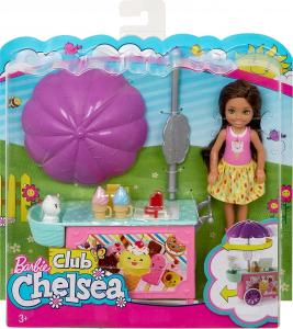 Lalka Barbie Mattel Club Chelsea - Stragan z lodami (FDB33) 6