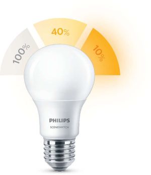 Philips Classic LEDbulb SceneSwitch 8W, E27, 827, extra matt (PH-58884002) 1