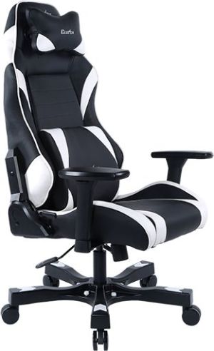 Fotel Clutch Chairz Gear Series Alpha czarno-biały (GRA66BW) 1
