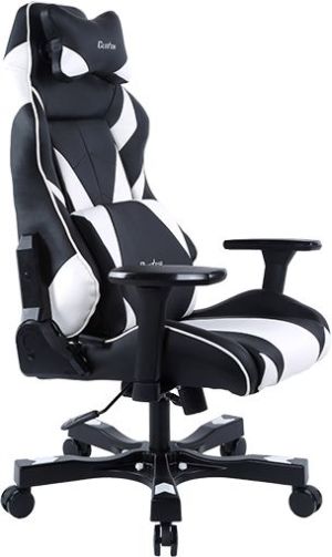 Fotel Clutch Chairz Gear Series Bravo czarno-biały (GRB66BW) 4