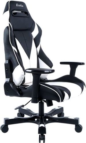Fotel Clutch Chairz Gear Series Bravo czarno-biały (GRB66BW) 1