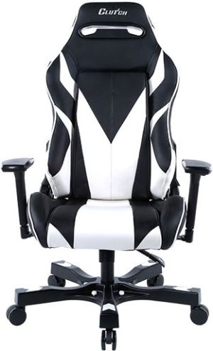 Fotel Clutch Chairz Gear Series Bravo czarno-biały (GRB66BW) 6