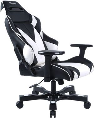 Fotel Clutch Chairz Gear Series Bravo czarno-biały (GRB66BW) 7