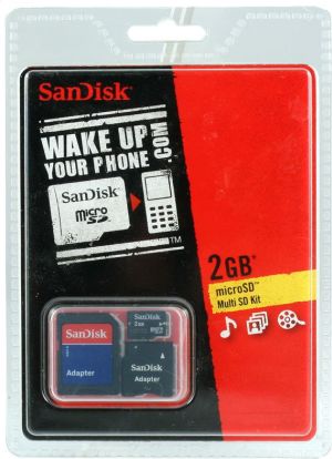 Karta SanDisk MICROSD/TRANS FLASH 2GB MULTI SD KIT 2