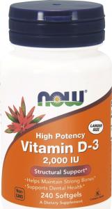 NOW Foods Vitamin D-3 2000 IU 240 kapsułek 1